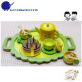 Green Wooden Kitchen Tea Play Set Toy